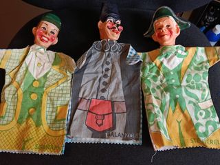 6 Burattini Commedia dell'Arte Anni '60/'70