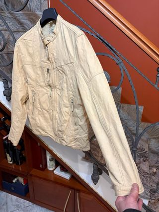 Giubbino vera pelle comoda morbida leggera vintage