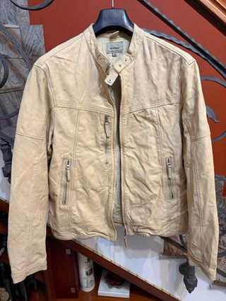 Giubbino vera pelle comoda morbida leggera vintage