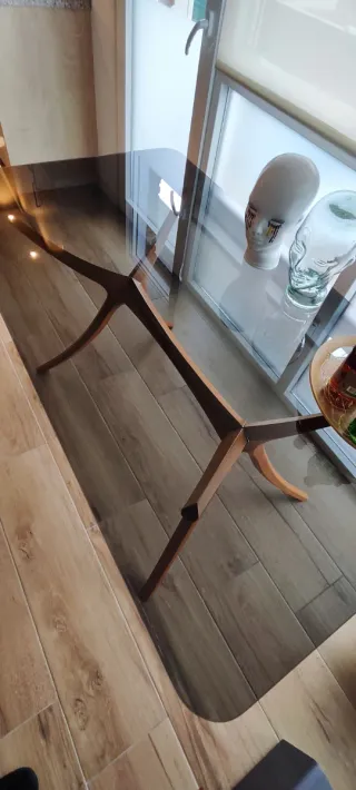 Cristal ahumado mesa comedor