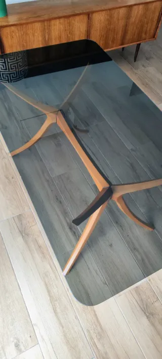 Cristal ahumado mesa comedor