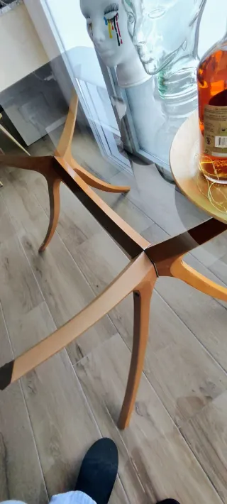 Cristal ahumado mesa comedor