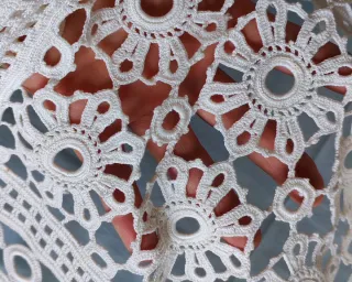 Copriletto uncinetto fatto a mano