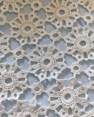 Copriletto uncinetto fatto a mano