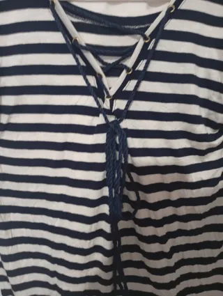 Blusa Rayas Manga Corta Mujer