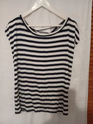 Blusa Rayas Manga Corta Mujer