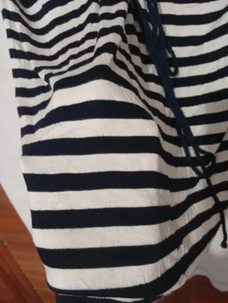 Blusa Rayas Manga Corta Mujer