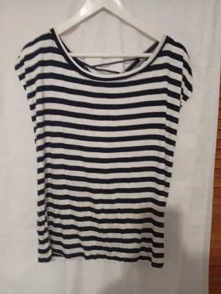 Blusa Rayas Manga Corta Mujer