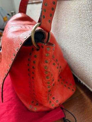 Bolso CH Carolina Herrera rojo y Dorado