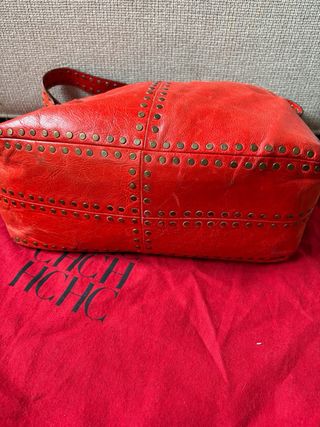 Bolso CH Carolina Herrera rojo y Dorado