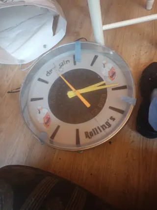 Orologio da parete vintage Rolling's Gin