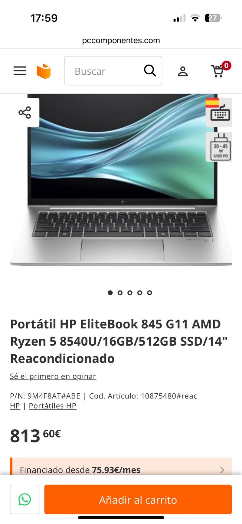 HP EliteBook 845 G11 Ryzen 5 / 16GB RAM / 512GB afbeelding 4