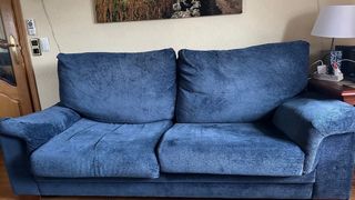 6 Muebles de salón y comedor de madera + 2 sofás