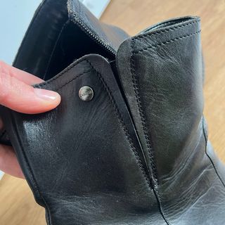 Botines piel natural negros talla 38