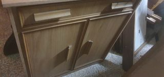 mueble cama de madera y muebles varios