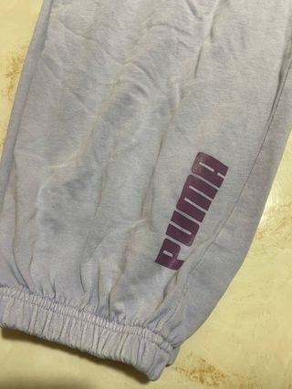 Pantaloni tuta Puma donna lilla cotone