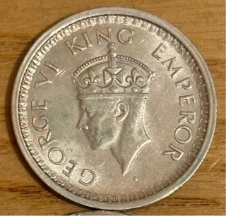 India 1 Rupia 1944 Plata 0.500