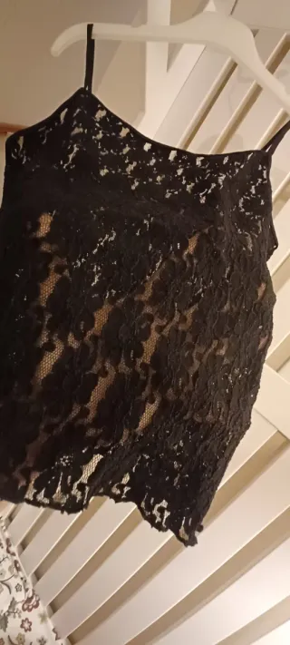 Top intimo pizzo nero