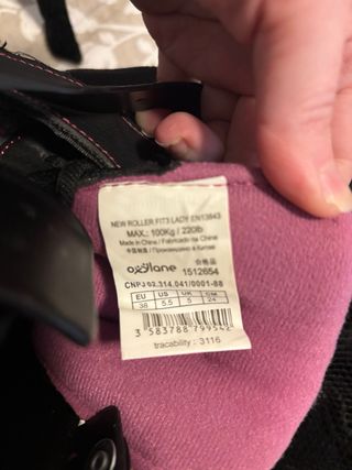 Patines Oxelo Talla 38 + Casco, protecciones bolso