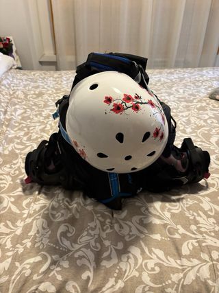 Patines Oxelo Talla 38 + Casco, protecciones bolso
