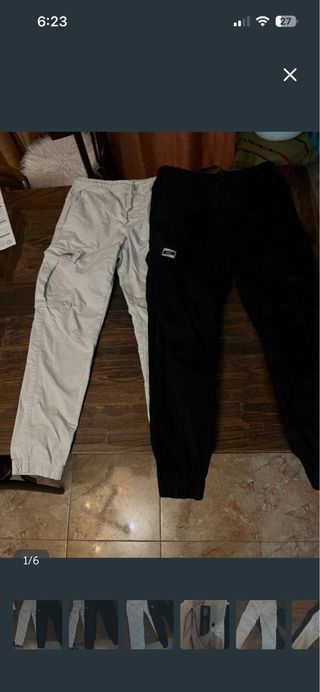 Pantalones Cargo Bicolor