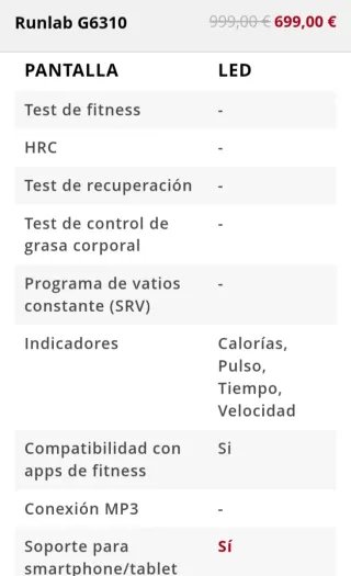 Cinta de correr BH Fitness FTMS plegable