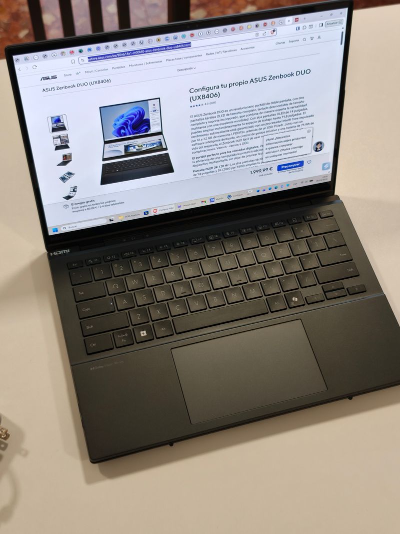 ASUS Zenbook DUO UX8406 - 2 Pantallas - 32Gb - 1Tb afbeelding 4