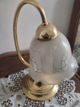 Lampada da tavolo oro e vetro