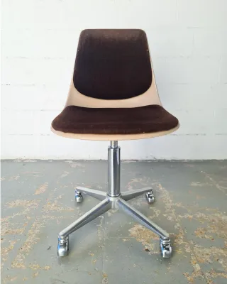 Silla estilo Charles & Ray Eames. Vintage, 70s.