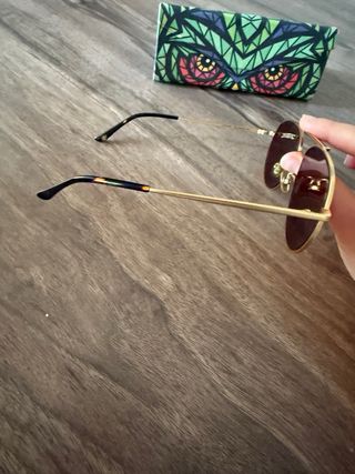 Gafas de sol mujosh eyewear doradas