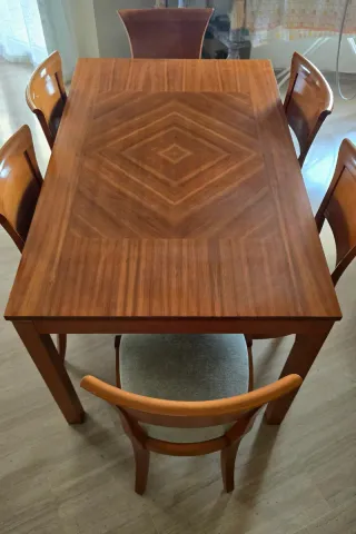 Conjunto Comedor Clásico: Mesa Extensible+6 Sillas