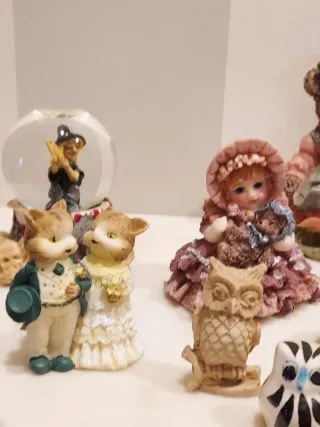 Colección Figuras Resina Osos y Búhos