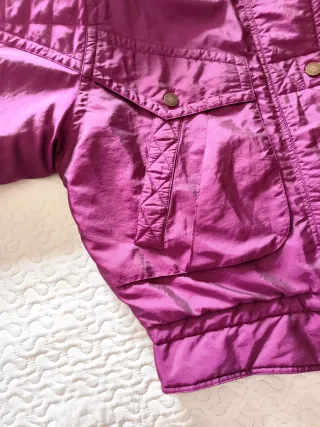 Chaqueta bomber vintage mujer 80s morada