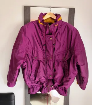 Chaqueta bomber vintage mujer 80s morada