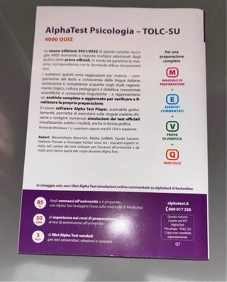 Alpha Test Psicologia Tolc-SU 21/22 Kit Completo