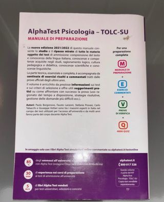 Alpha Test Psicologia Tolc-SU 21/22 Kit Completo