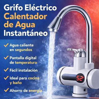 Grifo Eléctrico Calentador Agua Instantáneo