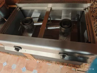Cocina a gas con dos quemadores