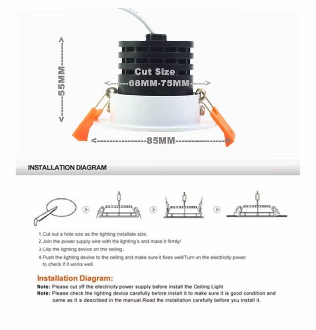 Foco LED Empotrable Techo Downlight