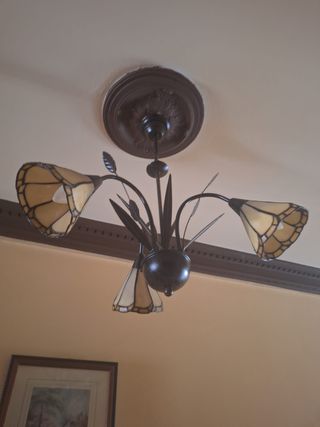 Lámparas de cristal y metal