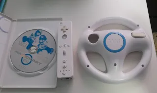 Mario Kart Wii + Volante + Mando Wii