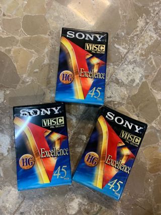 Lote 3 Cintas VHS-C Sony 45 min