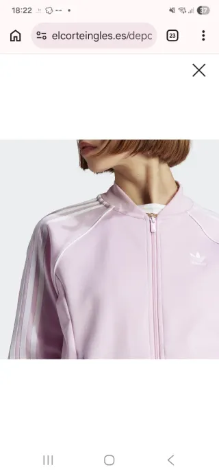Chaqueta Adidas Morada con Rayas Blancas