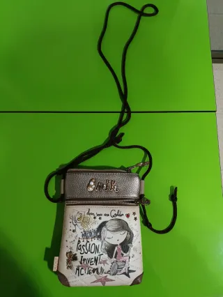 Bandolera Anekke Beige y Dorada