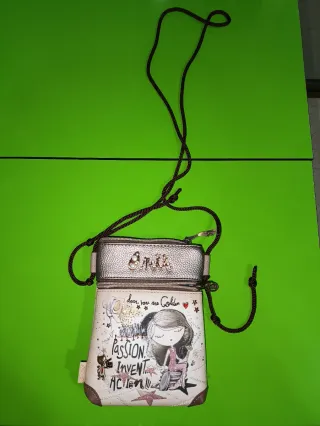 Bandolera Anekke Beige y Dorada