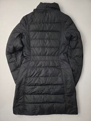 Nike Black Long Puffer Jacket Hooded Full Zip