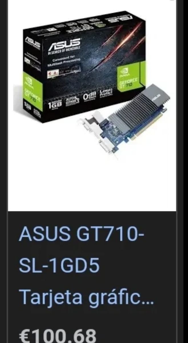 Tarjeta grafica ASUS GT710-SL-1GD5 GeFor afbeelding 2