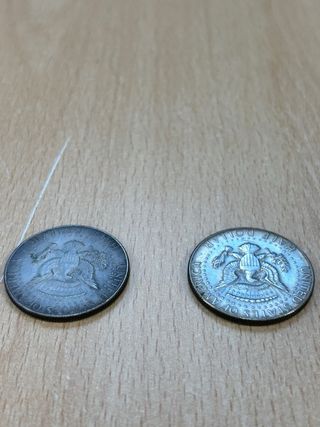 Lote 2 monedas de Half Dollar 1969