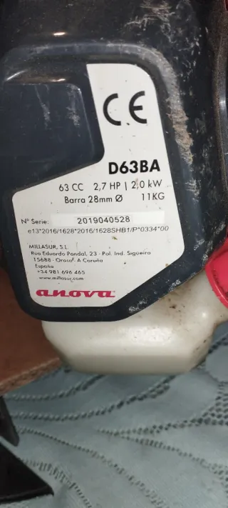 Desbrozadora Anova D63BA 63cc 2.7 hp