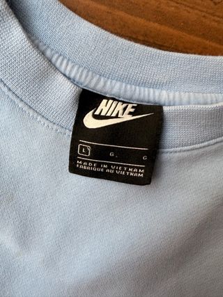 Sudadera Nike Vintage Azul Logo Bordado